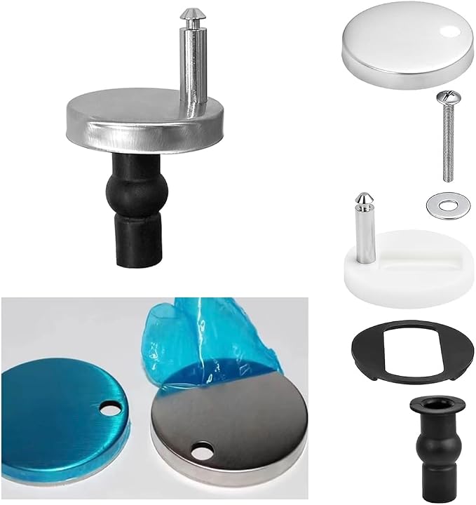 Toilet Seat Hinge Bolts Kit Quick Release Top Hinge Fixings Expanding Rubber - Image 6