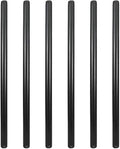6 Pack 1/2" × 20" Pre-Cut Black Metal Pipe, Industrial Steel Fits Standard Half by GeilSpace