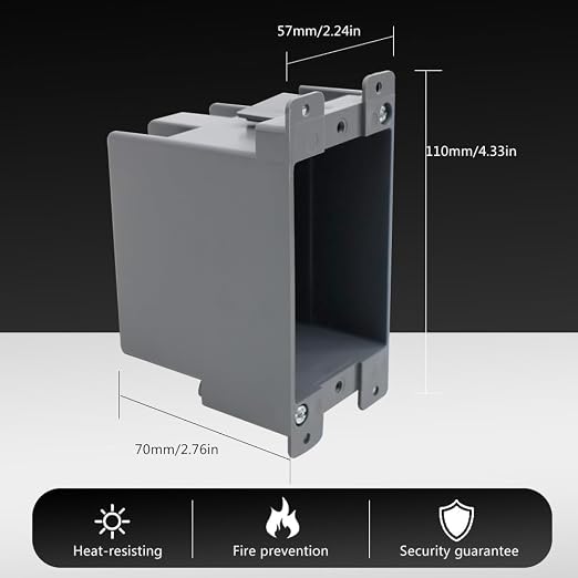 MAKERELE 1 Gang Old Work Electrical Outlet Box, 14 cu.Inch | PVC Receptacle Box - Image 2
