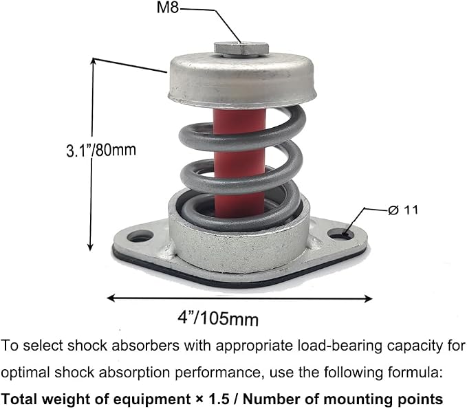 Spring vibration damping mounts, Floor Mount Vibration Isolator - Image 2