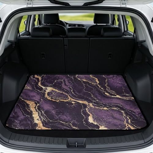 Purple Marble Work Trunk Mat Heavy Duty Foldable Cargo Liner by Darisoco