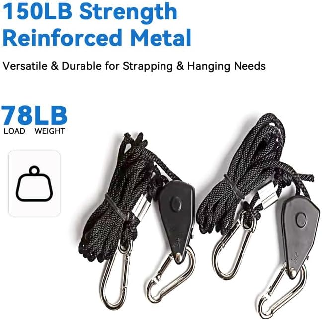 6pair of 1/8 Inch Adjustable Heavy Duty Rope Hangers - Image 5