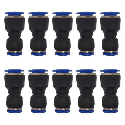 zjxed 10mm OD x 8mm OD Pneumatic quick Connector Push to Connect fittings by ROZESAZZ