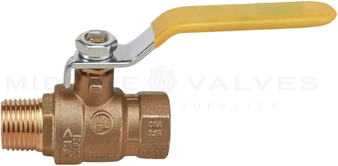 Midline Valve 822MF234 Premium Brass Full Port Ball Valve 1/2 in. FIP x MIP - Image 6