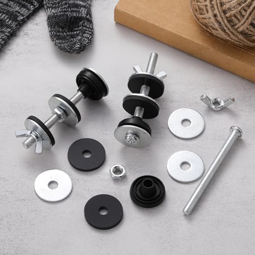 Hicarer 12 Pcs Universal Toilet Tank to Bowl Bolts Bulk Toilet Seat Screws - Image 6