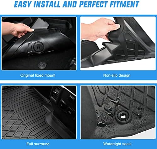 Nilight TPE Floor Mats for Ford Ranger SuperCrew Cab - Image 4