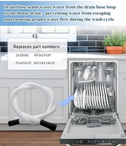 4.5 Feet WD24X10062 Dishwasher Drain Hose Fits - Image 5