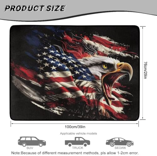 ELEQIN American Flag Eagle Novelty, Car Cargo Liner, All Weather Heavy Duty - Image 7