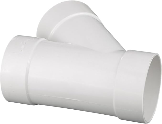 1.5" PVC 45 Degree Wye DWV Sanitary Y-TEE Street Drain Waste white | Vent PVC - Image 6