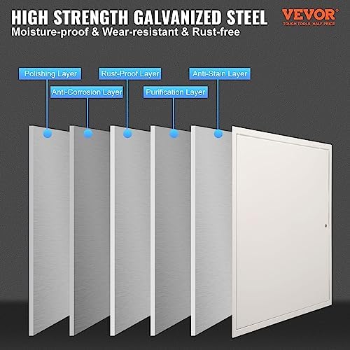 VEVOR Access Panel for Drywall, 24x24 in Galvanized Steel Access Door, Easy - Image 2