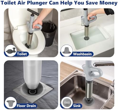 MaxxGeek Toilet Plunge Blaster, High Pressure Toilet Plunger, High-Pressure Air - Image 2