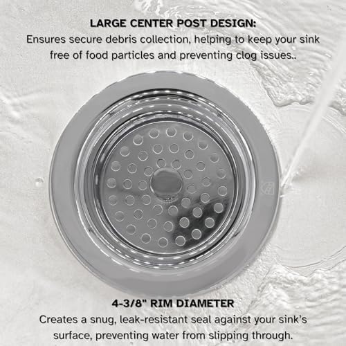 Westbrass A2165-26 4-1/4" OD Post Style Large Kitchen Basket Strainer - Image 7