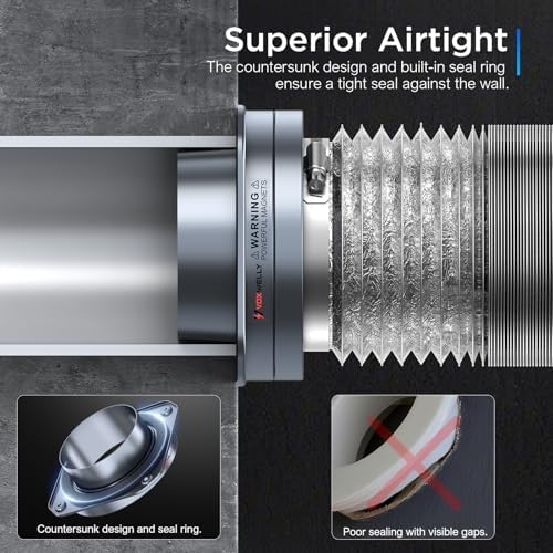 Magnetic Dryer Vent Coupling, 4-Inch Dryer Vent Connector - Image 3