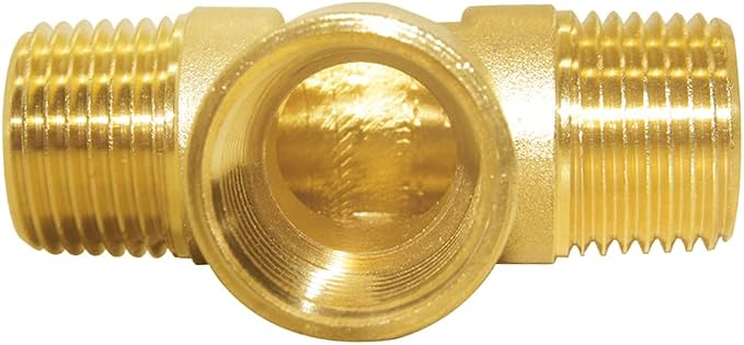 Joywayus Brass Pipe Fitting Barstock Tee 3 Way NPT 1/2" Male x 1/2" Female x - Image 5