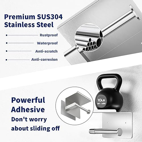 GLNLQ Brushed Nickel Toilet Paper Holder Wall Mount, Fits Mega Rolls Size - Image 4