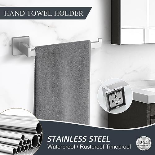 TURS Bathroom Hardware Set Brushed Towel Bar Set Stainless Steel Bathroom - Image 4