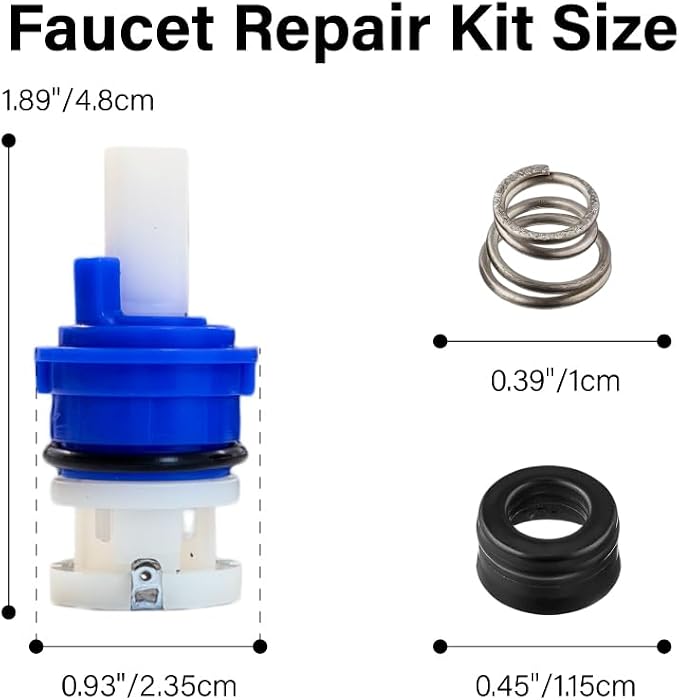 2-Pack Faucet Cartridge Replacement, Faucet Stem Assembly Replacement Kit | Hot - Image 2