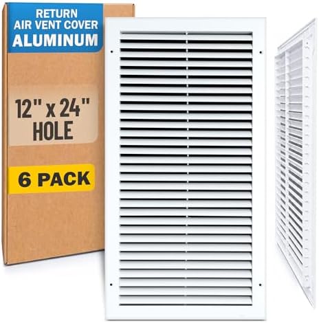 Fits 12x24 Hole | Aluminum Return Air Grille by Handua | Vent Cover Grill by Handua
