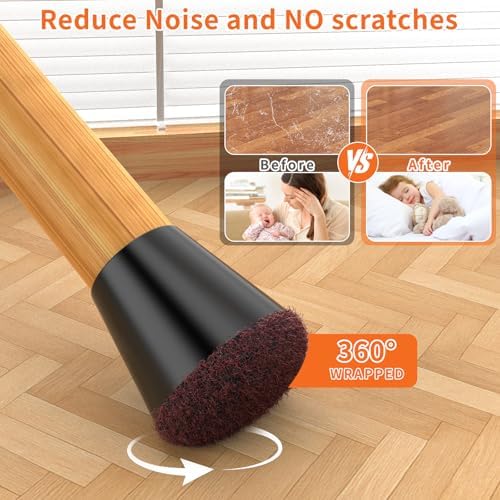 Chair Leg Floor Protectors for Hardwood Floors Extra Small 24pcs - Image 4