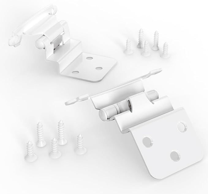 3/8 Inch Inset Cabinet Hinges, 10 Pairs Self Closing Flush Face Mount Hinges - Image 7