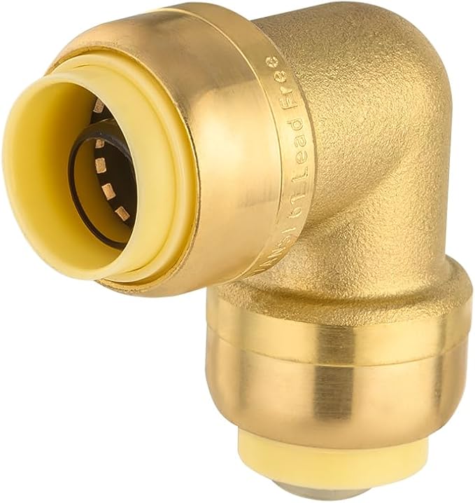 2piece EFIELD 1/2-inch 90-Degree Elbow, Push-Fit Brass Fittings | Connect Copper - Image 7