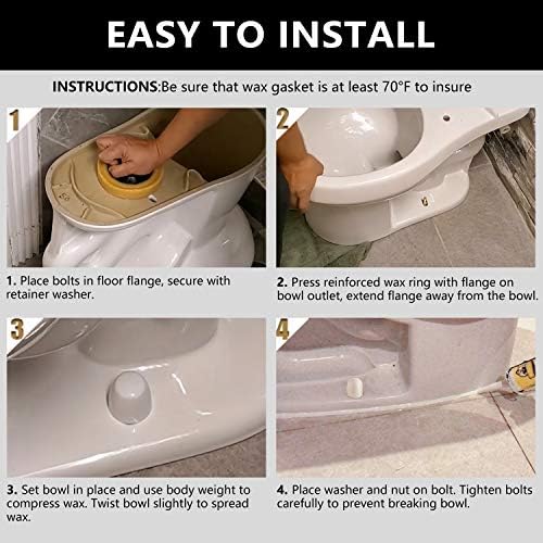 boeemi Thick Toilet Wax Ring 2 Pack Fits 3-4 Inch Lines, Universal Fit - Image 6