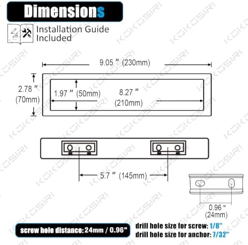 KOKOSIRI Towel Ring Matte Black Hand Towel Bar Holder 9-Inch Kitchen Rack - Image 2