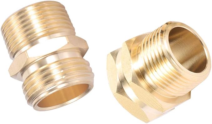 Garden Hose Adapter, 3/4"GHT Male x 3/4" NPT Male Connector by ZKZX