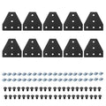 10pcs 4040 Corner Bracket T Joint Plate Connector Black | T Slot Hardware V by SeekLiny