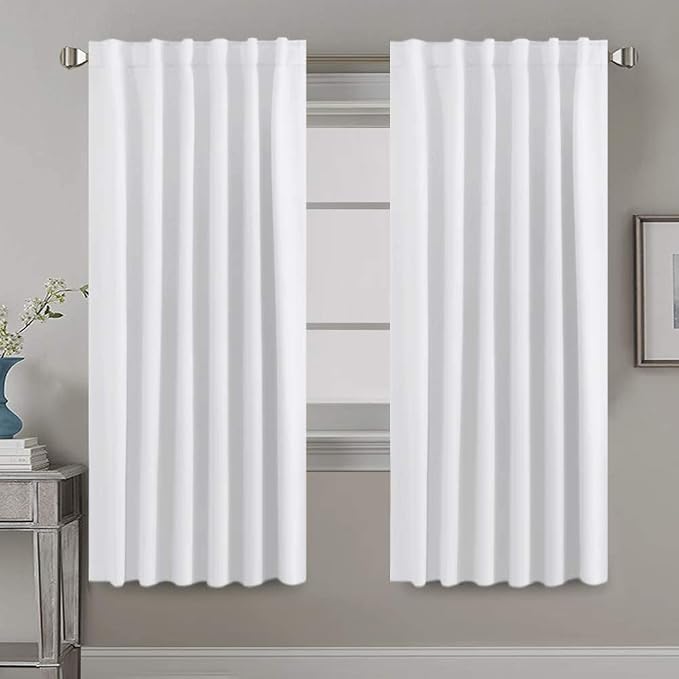 H.VERSAILTEX White Curtains Thermal Insulated Window Treatment Panels Room by HVERSAILTEX