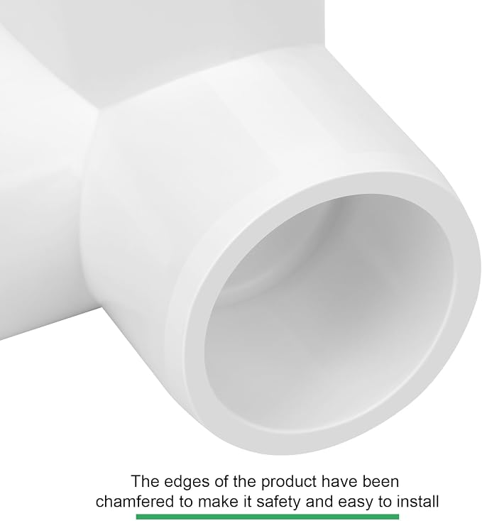 20Pack 1/2IN 4-Way Elbow PVC Pipe Fittings Furniture Grade SCH40 4 Way Side - Image 5