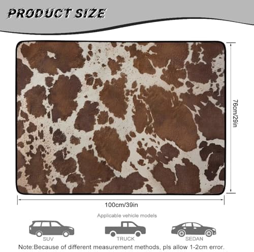 Cow Brown Camping Trunk Mat 29"x39" - Image 7