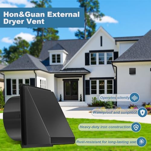 Hon&Guan 4 Inch Dryer Vent Cover Outside - Image 5
