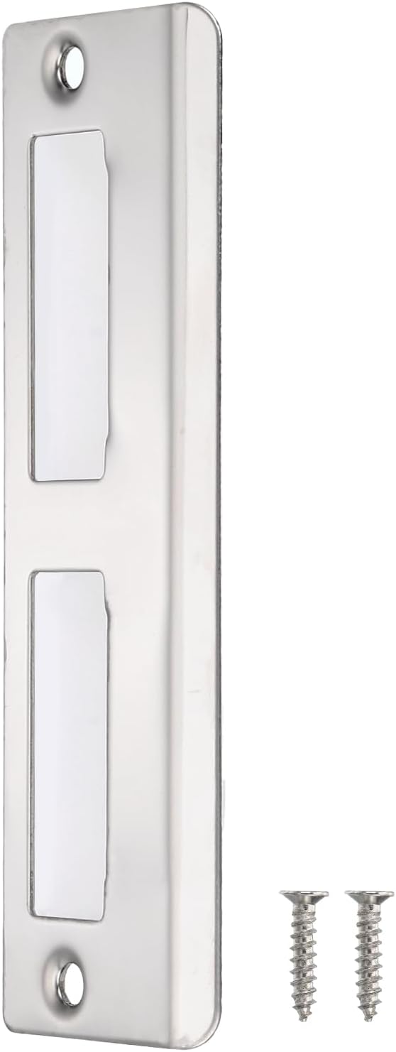 uxcell Door Strike Plate, 128mm x 42mm 201 Stainless Steel Latch Deadbolt by uxcell