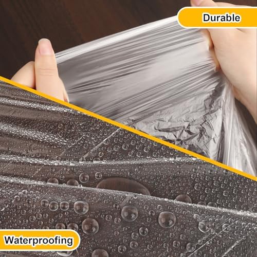 ZENOWICK 8 Pack Plastic Drop Cloth, 9x12 Ft Plastic Sheeting - Image 3