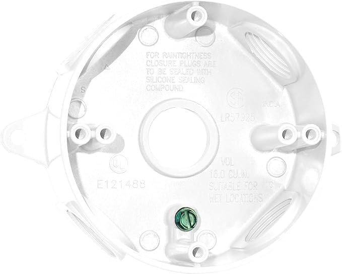 Sigma Engineered Solutions 143854 Round Metal Electrical Outlet Box, - Image 3