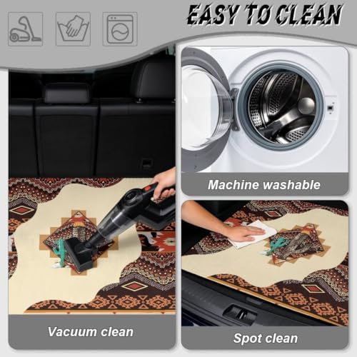 ELEQIN Southwest Cactus Aztec, Car Cargo Liner, All Weather Heavy Duty Trunk Mat - Image 5
