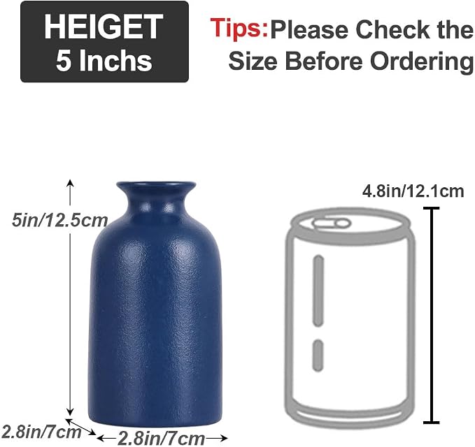 Blue Bud Vases Set of 6 - Image 2