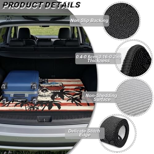 ELEQIN American Flag Skull Car Trunk Mat Cargo Liner - Image 6