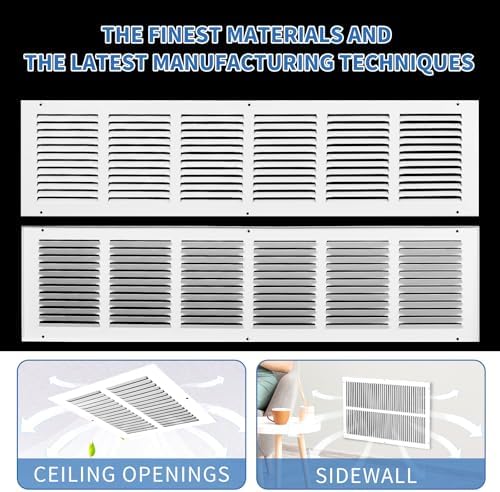 30x6 Return Air Grille, Air Return Vent Cover, AC Vent Cover, 30x6 Cold Air - Image 6