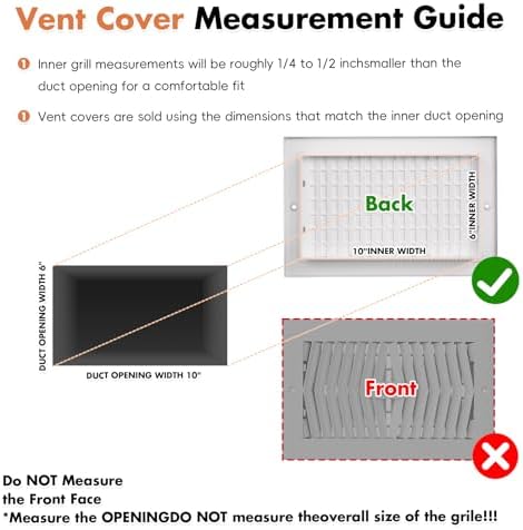 2 Pack 10 x 6 Inch Air Vent Cover - Image 2