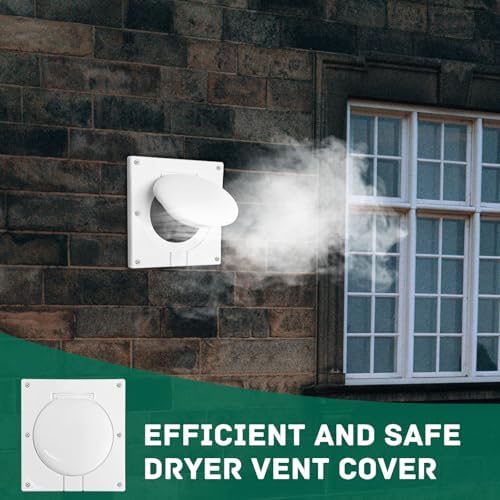 Dryer Vent Cover 4 Inch, Outdoor Dual Flap Vent Hood - Image 7