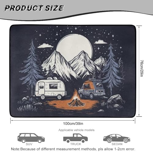 Camping Van Waterproof Car Trunk Mat 29"x39" - Image 7