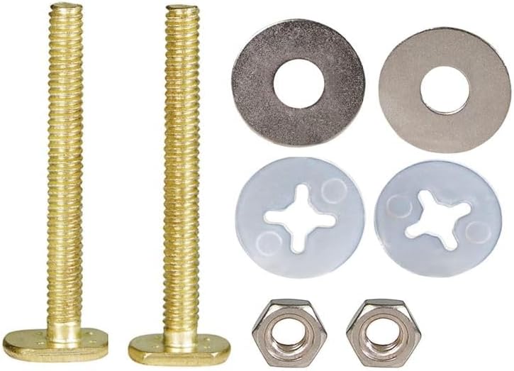 Brass Plated Closet Bolts with Nuts and Washers by Unknown