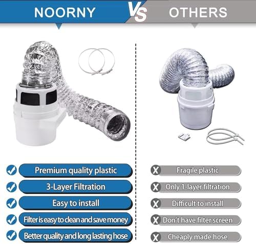【UPGRADED】NOORNY 3 in1 Indoor Dryer Vent Kit Lint Catcher Bucket Box - Image 3
