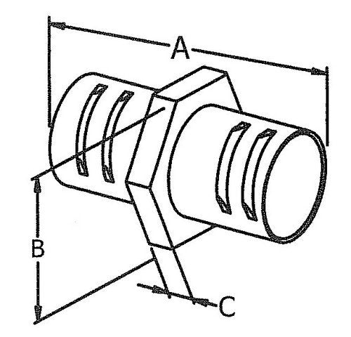 Morris 15086 Screw-in Coupling for Greenfield/Flex Conduit, Zinc Die Cast - Image 2