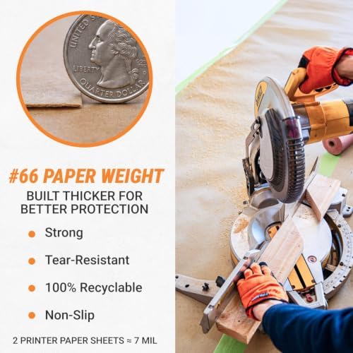 Floor Protection Natural Brown Rosin Paper 18" x 166 ft - Image 4