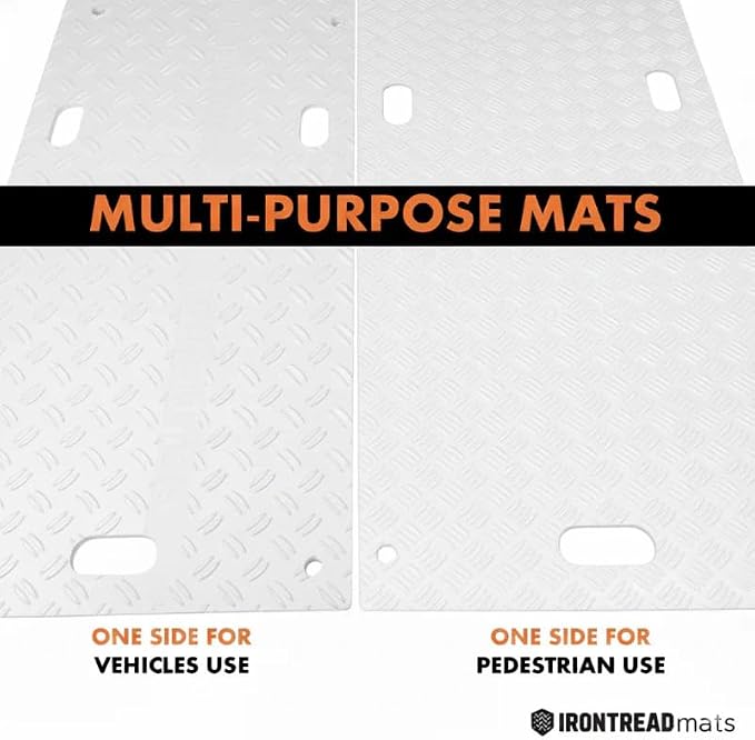 Ground Protection Mat 4’x8’ – ½” HDPE Diamond Tread 15 Pack - Image 5