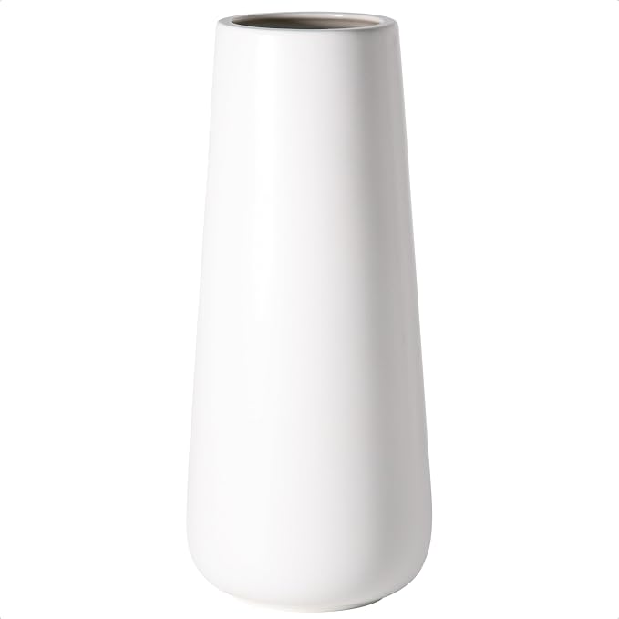 D'vine Dev 11 Inch Ceramic Flower Vase Matte Finishing, Minimalist Design by DvineDevPlanterPotsandStand