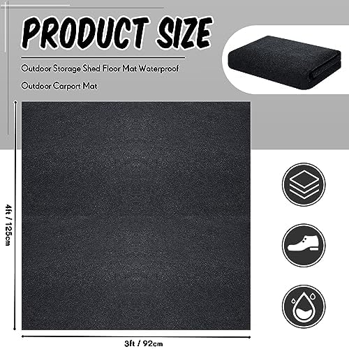 Outdoor Shed Floor Mat 4 x 3 ft, Waterproof Non Slip Rug - Image 2